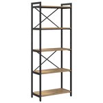 vidaXL Bibliothèque chêne artisanal 60 x 30 x 153 cm Bois d'ingénierie