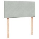 vidaXL Sommier à lattes de lit et matelas Gris clair 100x200cm Velours