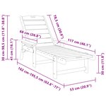 vidaXL Chaise Longue Gris Clair 53x162x98.5 cm HDPE