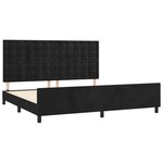 vidaXL Cadre de lit sans matelas noir 200x200 cm velours