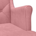 vidaXL Fauteuil Rose Velours