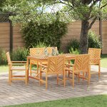 vidaXL Ensemble de salle à manger de jardin en bois massif d'acacia