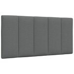 vidaXL Cadre de lit sans matelas Hanko gris foncé 100x200 cm tissu