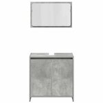 vidaXL Ensemble de meubles de salle de bain 4 Pièces gris béton