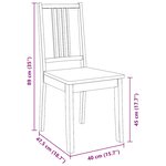 vidaXL Chaises à manger 2 Pièces blanc bois massif caoutchouc