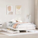 vidaXL Cadre de lit sans matelas blanc 160x200 cm bois de pin massif