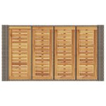 vidaXL Table de bar de jardin et dessus en bois acacia résine tressée