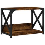 vidaXL Support d'imprimante à 2 niveaux chêne fumé 44x26x31 5 cm
