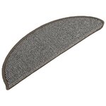 vidaXL Tapis d'escalier 15 pièces 56 x 17 x 3 cm Gris Demi-rond