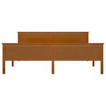 vidaXL Cadre de lit Marron miel Bois de pin massif 180x200 cm