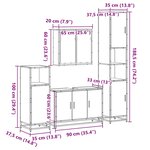 vidaXL Ensemble de meubles de salle de bain 4 Pièces chêne sonoma