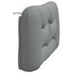 vidaXL Coussin de tête de lit Hvar gris clair 137 cm tissu