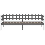 vidaXL Lit de jour Gris 80x200 cm Bois de pin massif