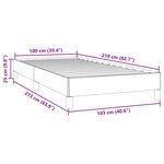 vidaXL Cadre de lit sans matelas gris foncé 100x210 cm velours