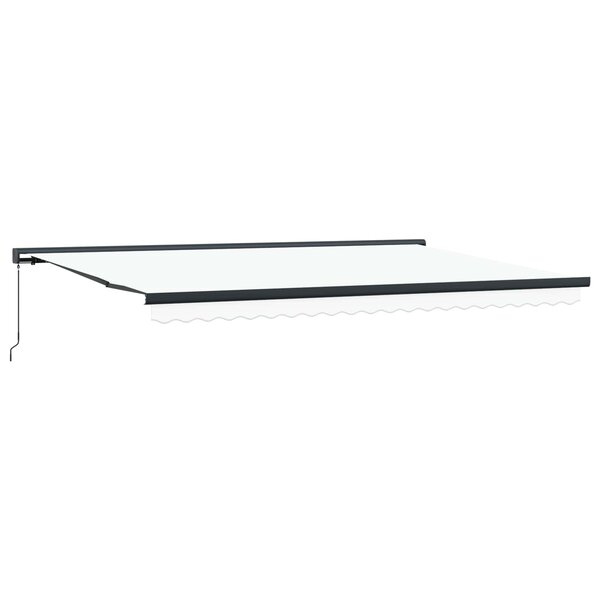 vidaXL Auvent Rétractable Blanc 500 × 300 cm Tissu et Métal