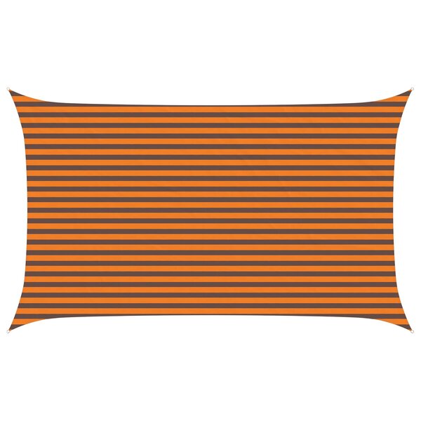 vidaXL Voile d'ombre Orange et marron 5 x 3 m 100   polyester Oxford