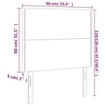 vidaXL Têtes de lit 2 Pièces Gris clair 90x5x78/88 cm Velours