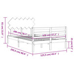 vidaXL Cadre de lit sans matelas blanc 120x200 cm bois massif