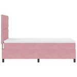 vidaXL Lit à ressorts avec matelas Rose 90 x 200 cm Velours
