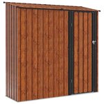 vidaXL Cabanons de jardin Marron 203 5 x 73 x 200 cm Métал