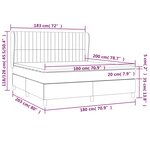 vidaXL Sommier à lattes de lit avec matelas Noir 180x200 cm Velours