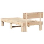 vidaXL Cadre de lit Marron 80 x 200 cm Bois massif en pin