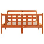 vidaXL Cadre de lit et tête de lit cire marron 120x200 cm bois de pin