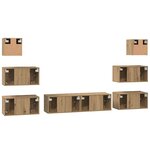 vidaXL Ensemble meuble TV 8 Pièces chêne artisanal 60 x 30 x 30 cm