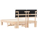 vidaXL Cadre de lit avec tête de lit rembourrée Noir 140 x 190 cm