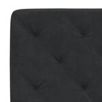 vidaXL Lit avec matelas noir 140x200 cm velours
