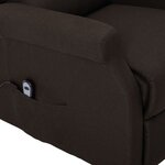 Vidaxl fauteuil releveur inclinable marron foncé tissu