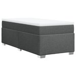 vidaXL Sommier à lattes de lit et matelas Gris foncé 90x190 cm Tissu