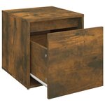 vidaXL Tiroir boîte Chêne fumé 40 5x40x40 cm Bois d'ingénierie
