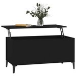vidaXL Table basse Noir 90x44 5x45 cm Bois d'ingénierie