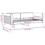 vidaXL Lit de repos noir 90x190 cm velours