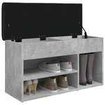 vidaXL Banc à chaussures gris béton 82x32x45 5 cm bois d'ingénierie