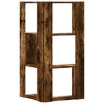 vidaXL Bibliothèque d'angle à 3 niveaux chêne fumé bois d'ingénierie