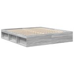 vidaXL Cadre de lit sans matelas sonoma gris 200x200 cm