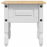 vidaXL Table d'appoint avec tiroir Blanc 50 x 50 x 50 cm Pin massif