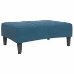 vidaXL Canapé-lit à 2 places avec repose-pied bleu velours