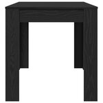 Table de salle à manger vidaXL en chêne noir 140x74 5x76 cm en bois d'ingénierie