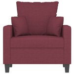 vidaXL Fauteuil Rouge bordeaux 60 cm Tissu