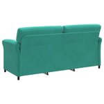 vidaXL Sofa 3 places Turquoise 198 x 83 x 95 cm Velours