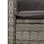 vidaXL Ensemble à manger de jardin 5 Pièces coussins gris résine tressée