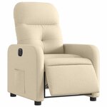 vidaXL Fauteuil inclinable électrique Crème Tissu