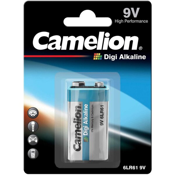 Blister 1 Pile Digi Alkaline 9V 6LR61 CAMELION