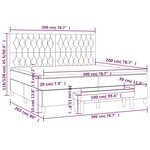 vidaXL Sommier à lattes de lit avec matelas Bleu 200x200 cm Tissu