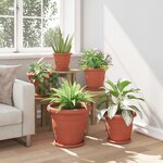 vidaXL Pots de plantes 24 Pièces Rouge brique Ø 39 x 32 cm Plastique