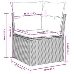 vidaXL Salon de jardin 5 Pièces avec coussins gris clair résine tressée