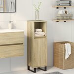 vidaXL Armoire salle de bain chêne sonoma 30x30x100 cm